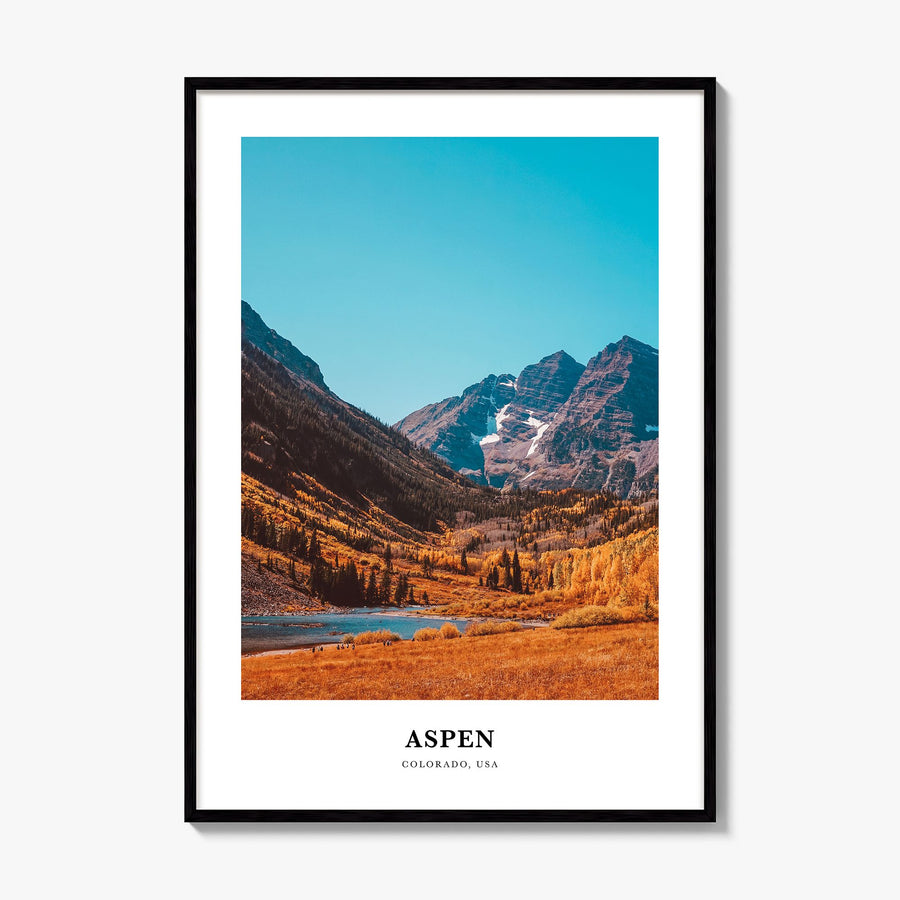 Aspen Classic Poster, framed poster mockup