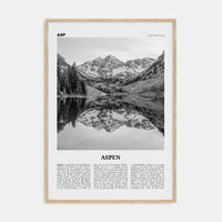 Aspen Poster Natural Wood / 8x12 in Nbourhood Travel B&W Poster