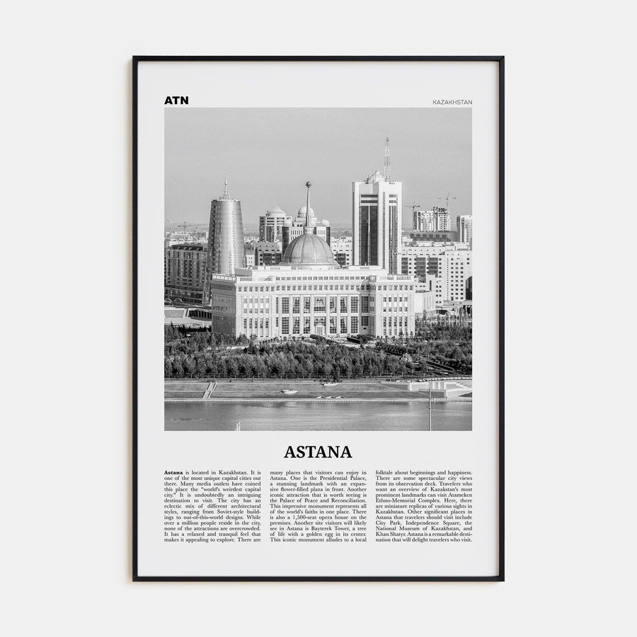 Astana Poster None / 8x12 in Nbourhood Travel B&W Poster