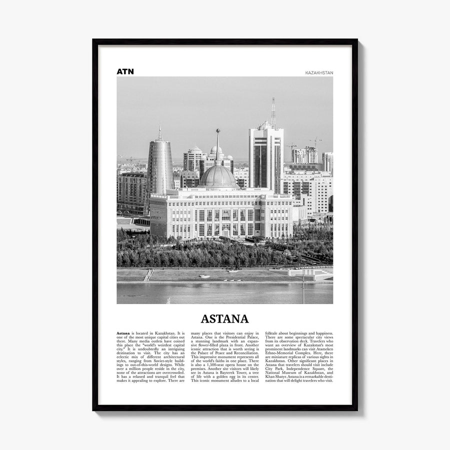 Astana Newspaper Poster, framed poster mockup