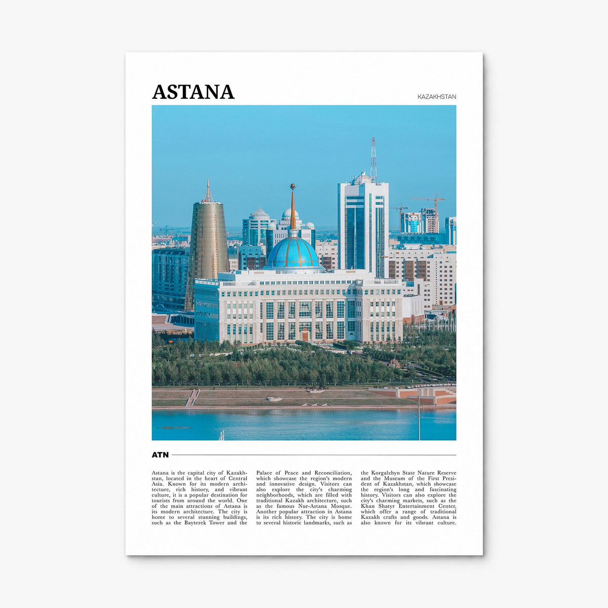 Astana Travel Poster, print only (unframed)