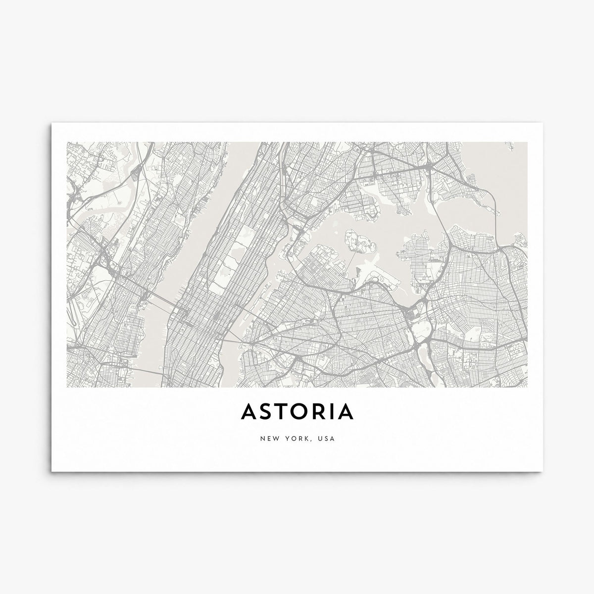 Astoria, New York Map Poster, print only (unframed)