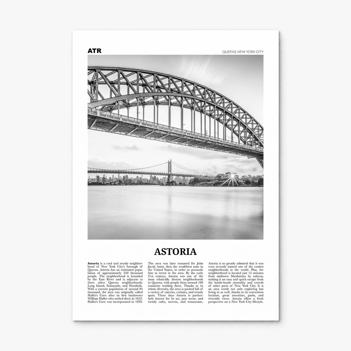 Astoria, New York Newspaper Poster, print only (unframed)