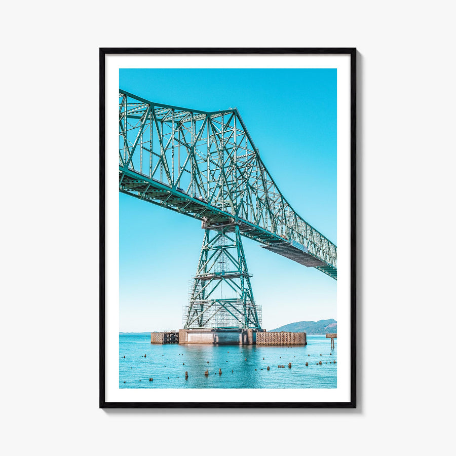 Astoria, Oregon no. 2 colorful photo poster of Oregon, USA – vertical wall art, unframed print shown in interior mockup