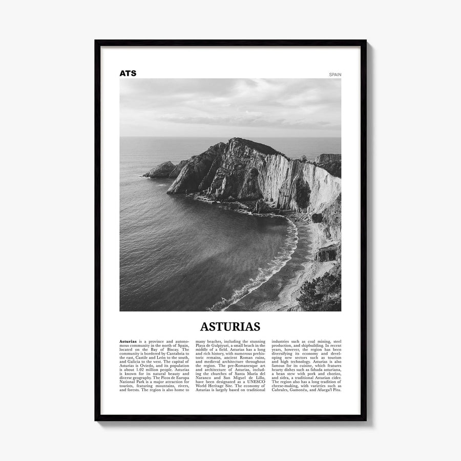 Asturias Newspaper Poster, framed poster mockup