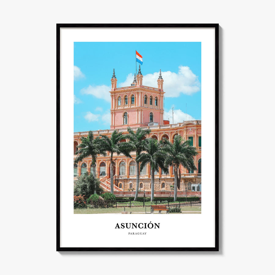 Asunción Classic Poster, framed poster mockup