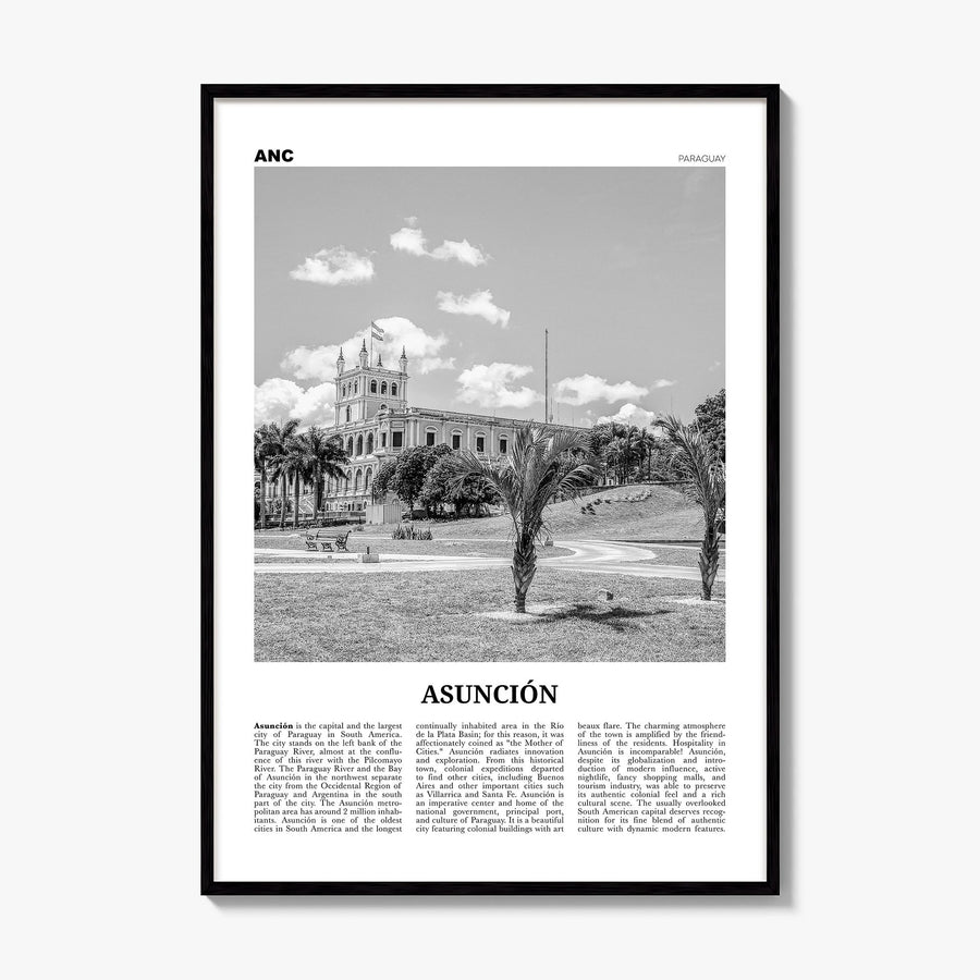 Asunción Newspaper Poster, framed poster mockup