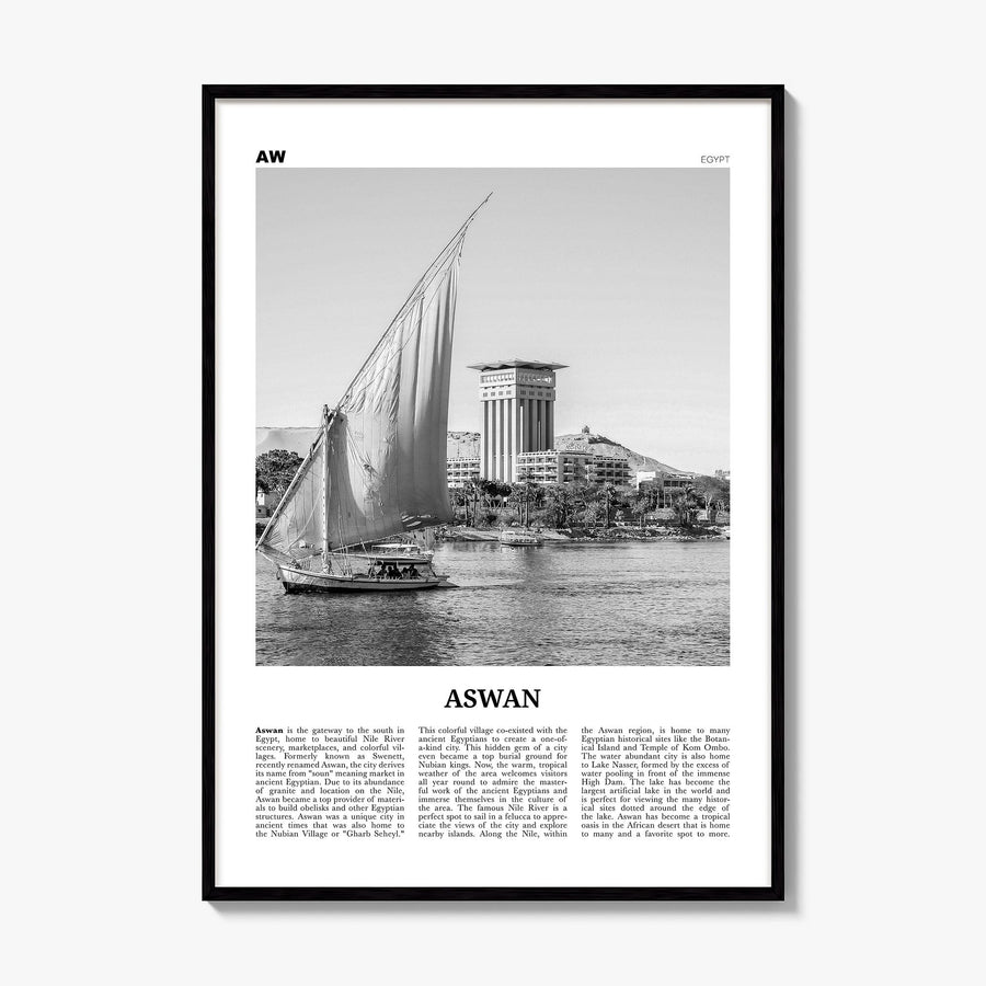 Aswan Newspaper Poster, framed poster mockup