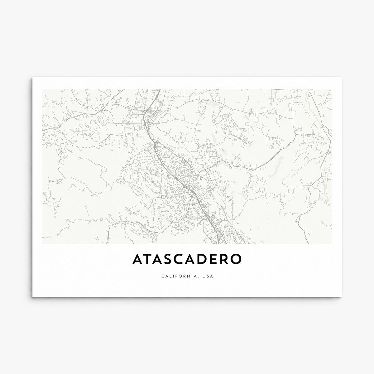 Atascadero Map Poster, print only (unframed)