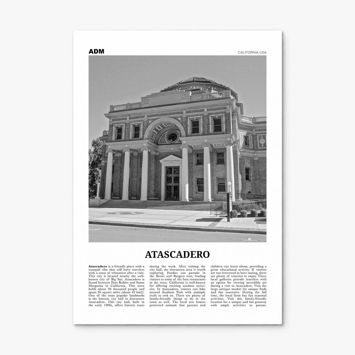 Atascadero Newspaper Poster, print only (unframed)