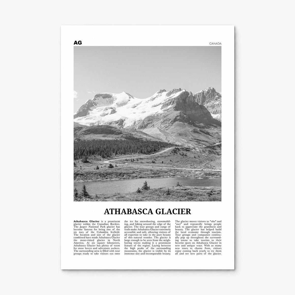 Athabasca Glacier Newspaper Poster, print only (unframed)