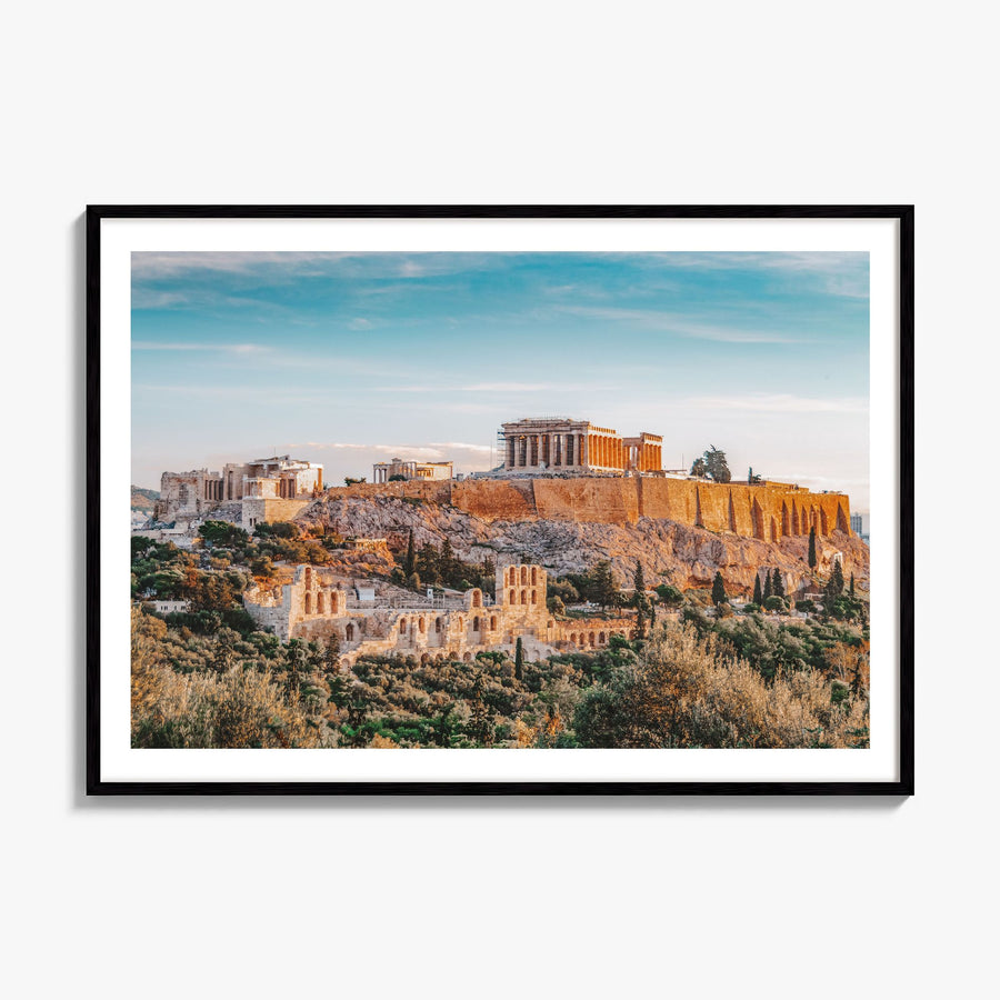 Athens, Greece Photo Poster, framed poster mockup, white border