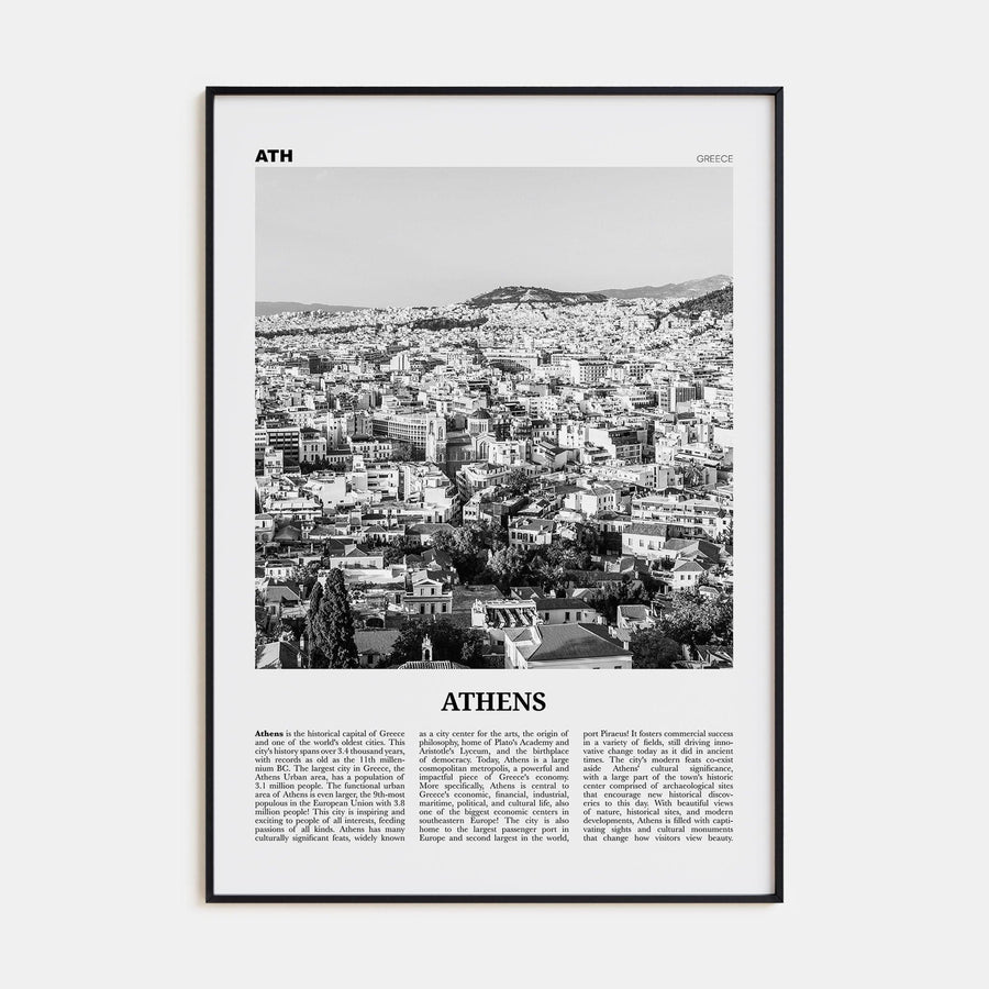 Athens, Greece No 2 Poster None / 8x12 in Nbourhood Travel B&W Poster