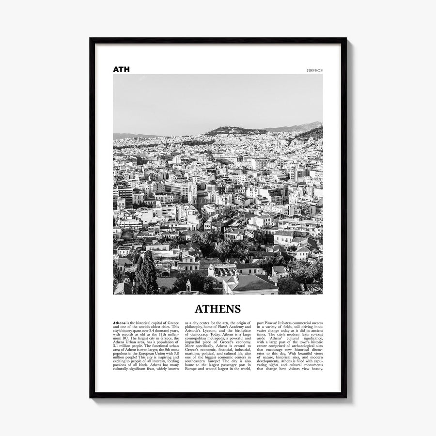 Athens, Greece Newspaper No 2 Poster, framed poster mockup