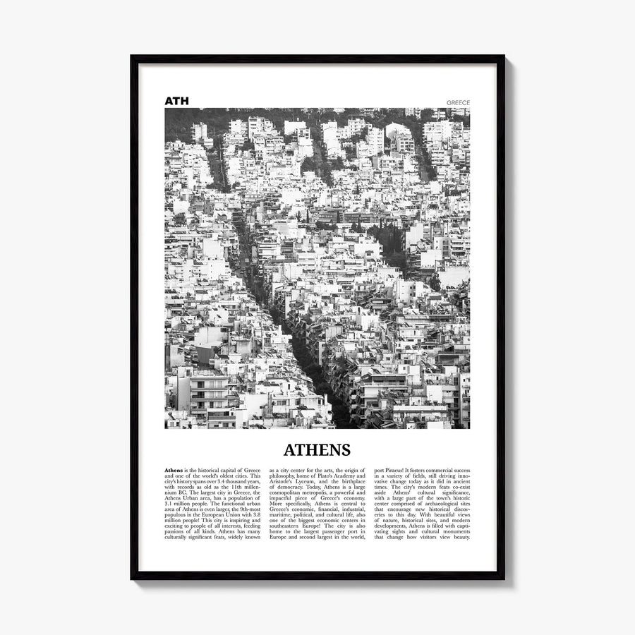 Athens, Greece Newspaper No 3 Poster, framed poster mockup