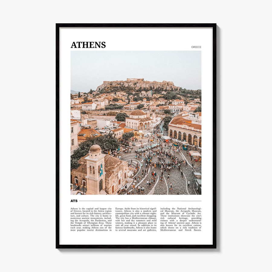 Athens, Greece Travel Poster, framed poster mockup