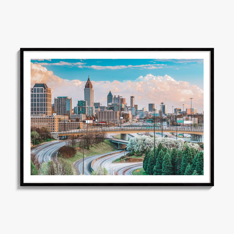 Atlanta Photo Poster, framed poster mockup, white border