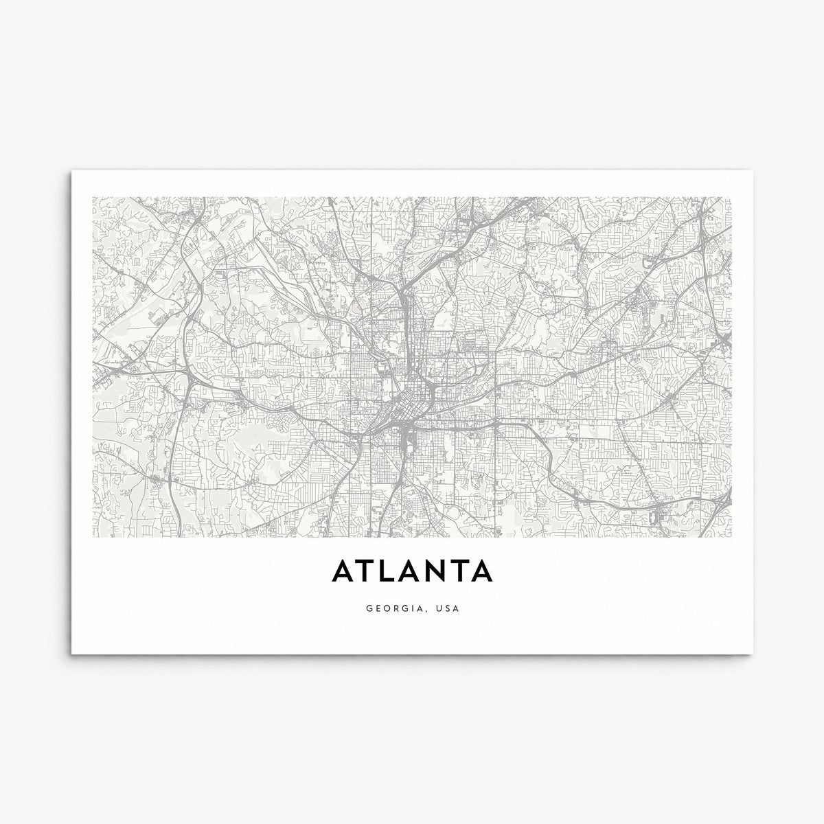 Atlanta Map Poster, print only (unframed)