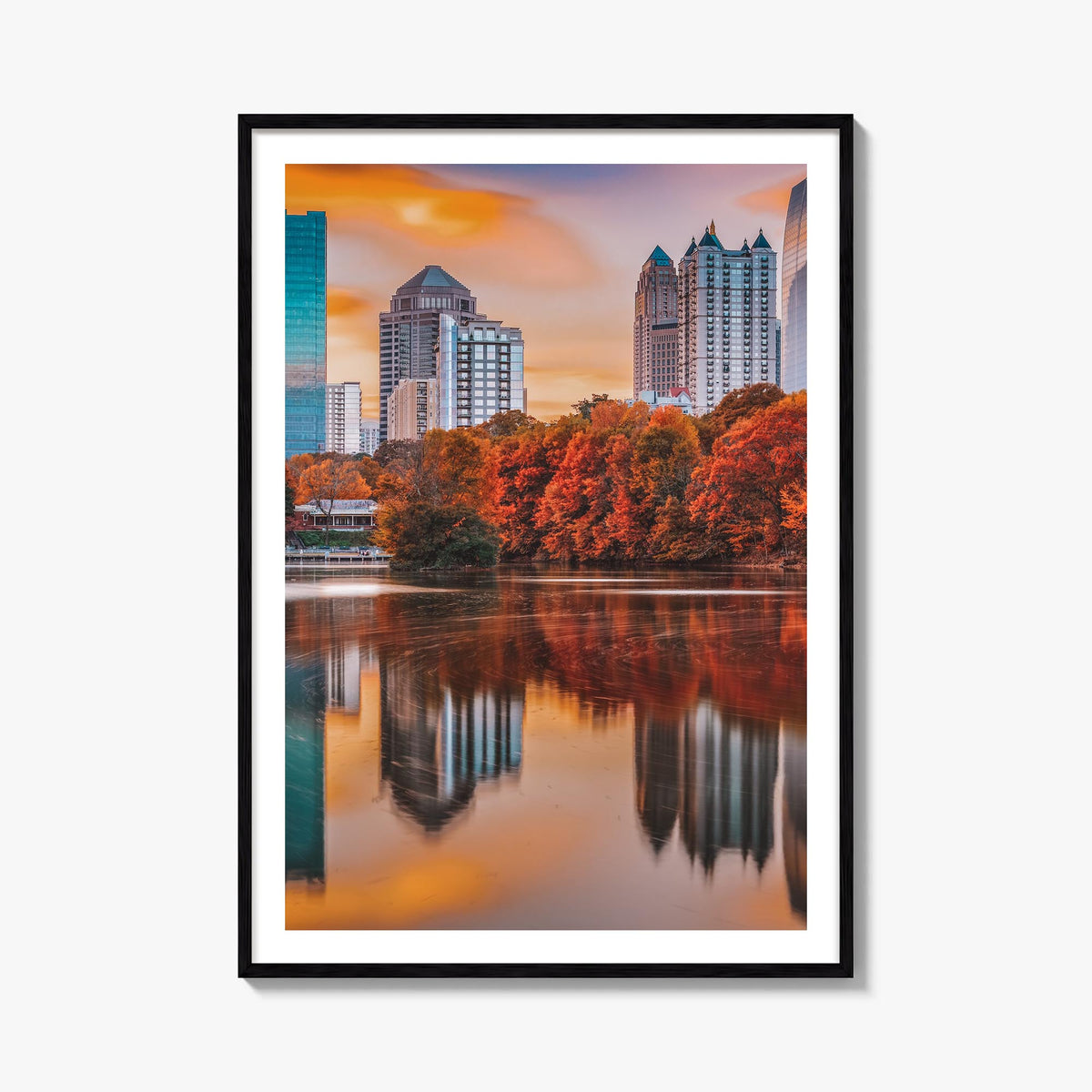 Atlanta no. 2 colorful photo poster of Georgia, USA – vertical wall art, unframed print shown in interior mockup