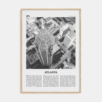 Atlanta No 3 Poster Natural Wood / 8x12 in Nbourhood Travel B&W Poster