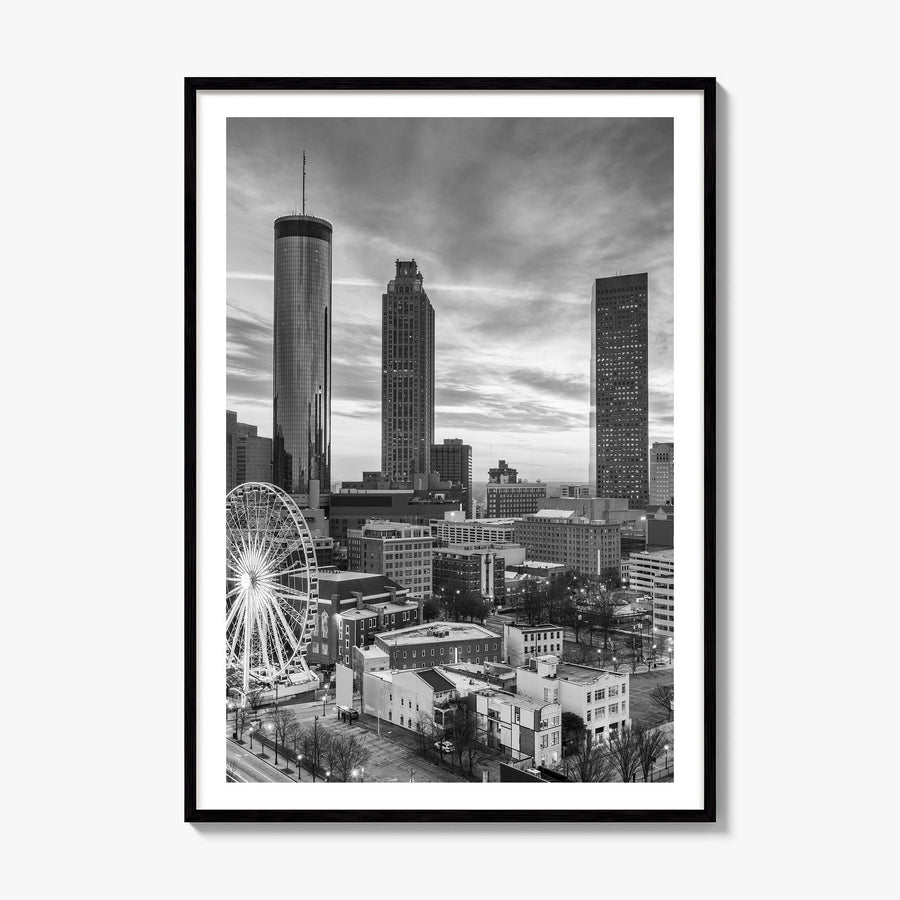 Atlanta Photo No 1 Poster, framed poster mockup, white border