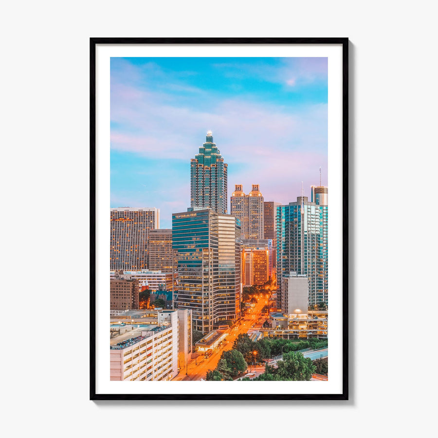 Atlanta Photo No 1 Poster, framed poster mockup, white border