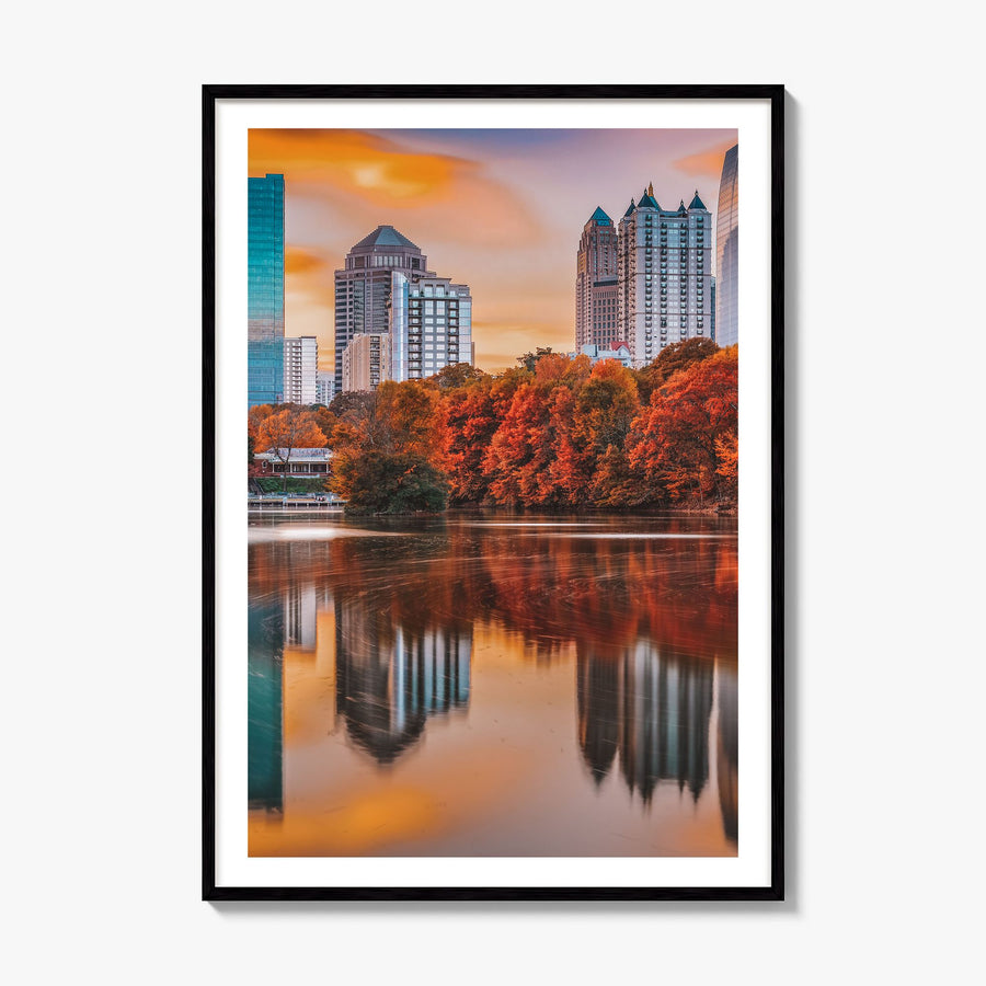 Atlanta Photo No 2 Poster, framed poster mockup, white border