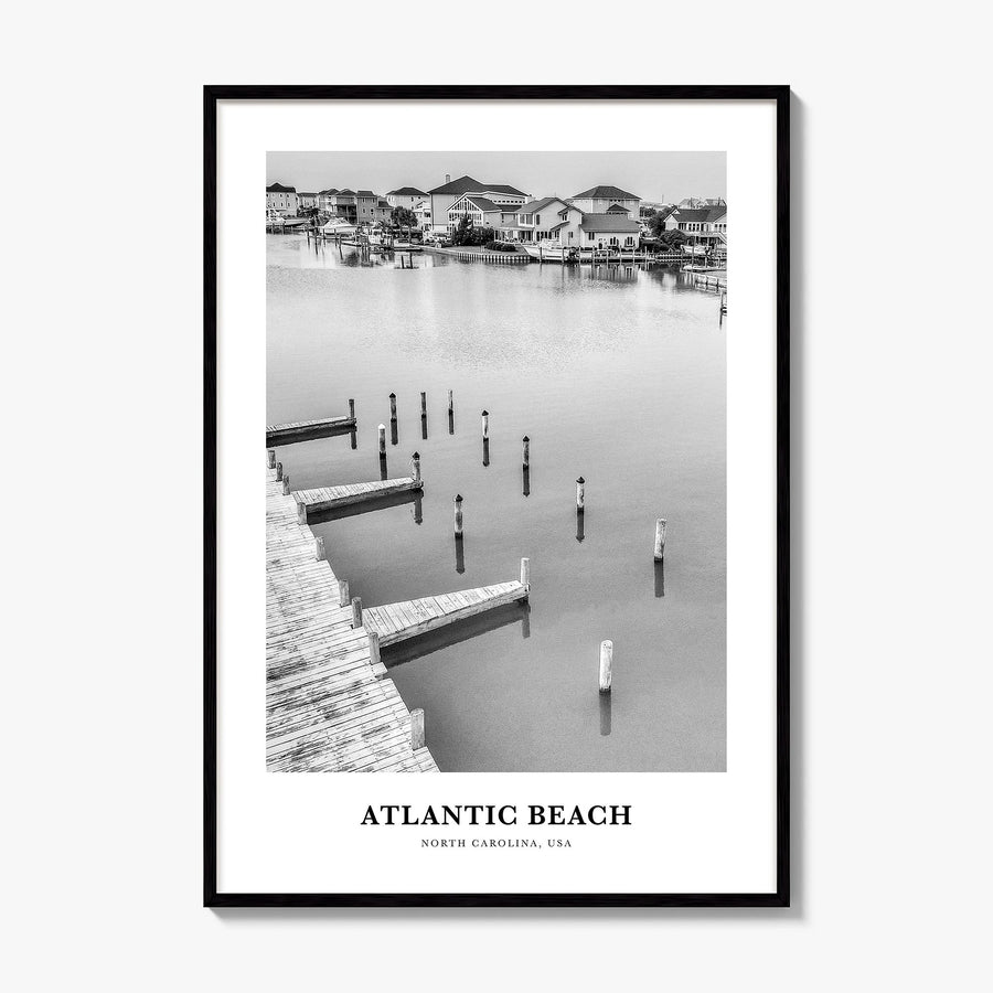 Atlantic Beach Classic Poster, framed poster mockup
