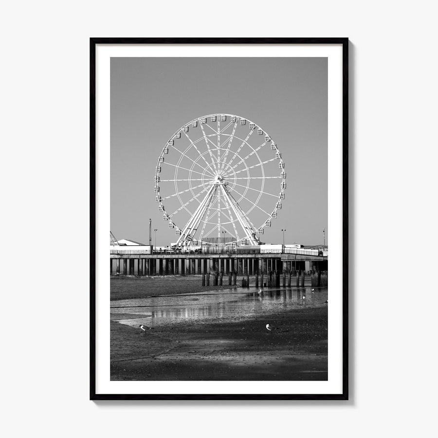 Atlantic City Photo Poster, framed poster mockup, white border