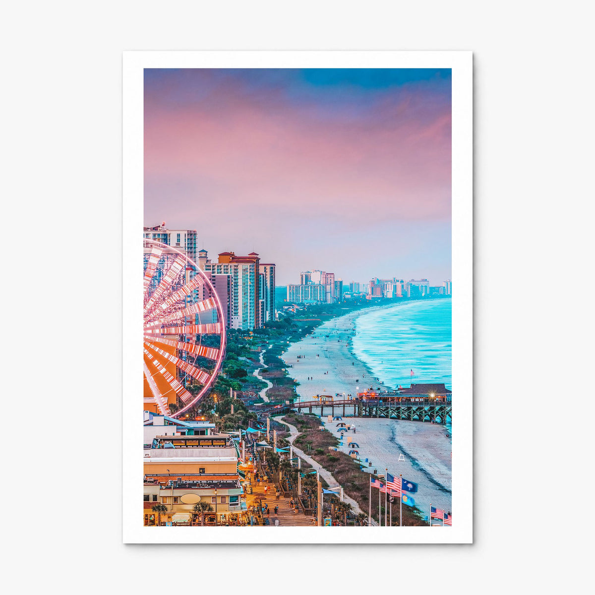 Atlantic City Photo Poster, print only (unframed), white border