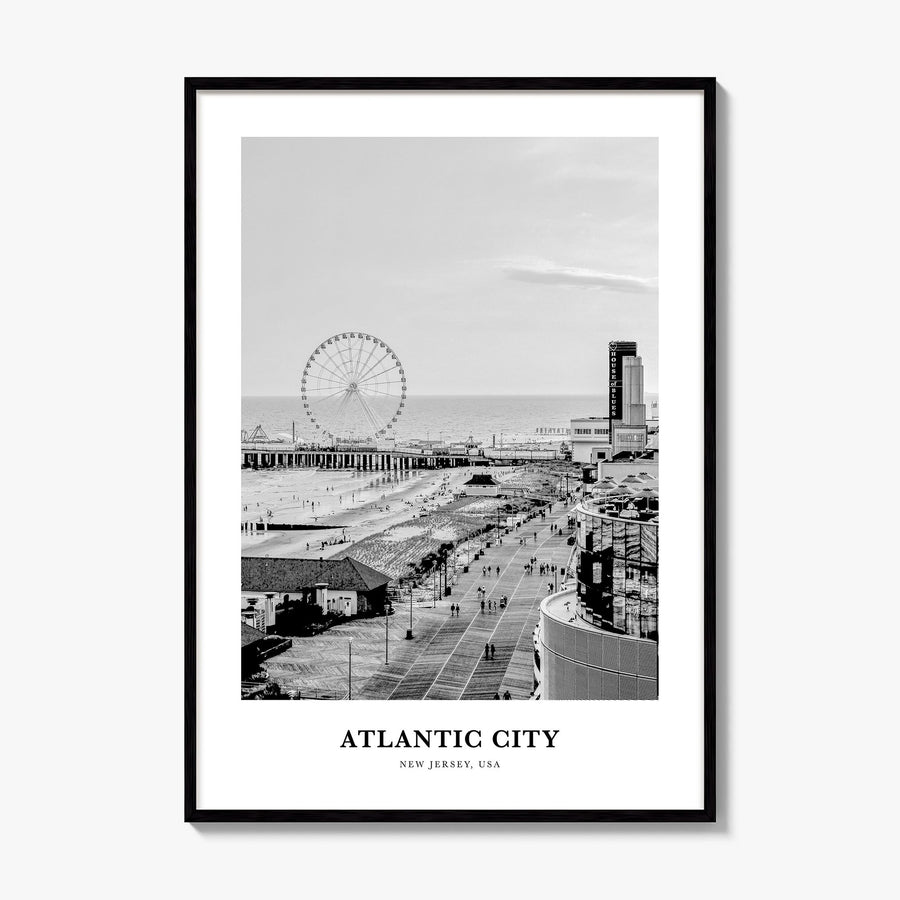 Atlantic City Classic Poster, framed poster mockup