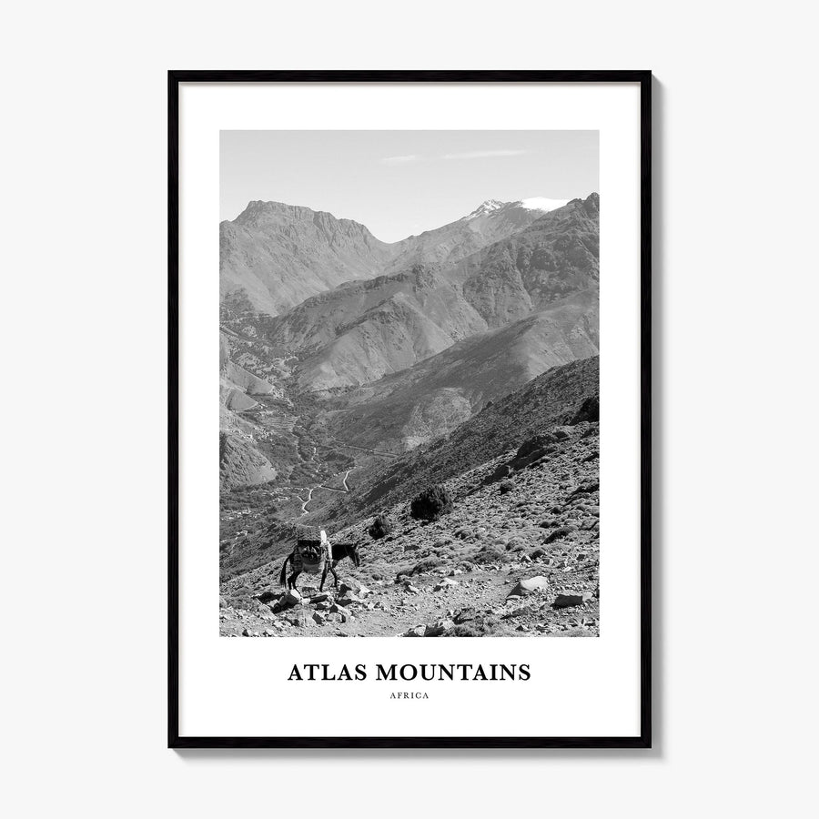 Atlas Mountains Classic Poster, framed poster mockup