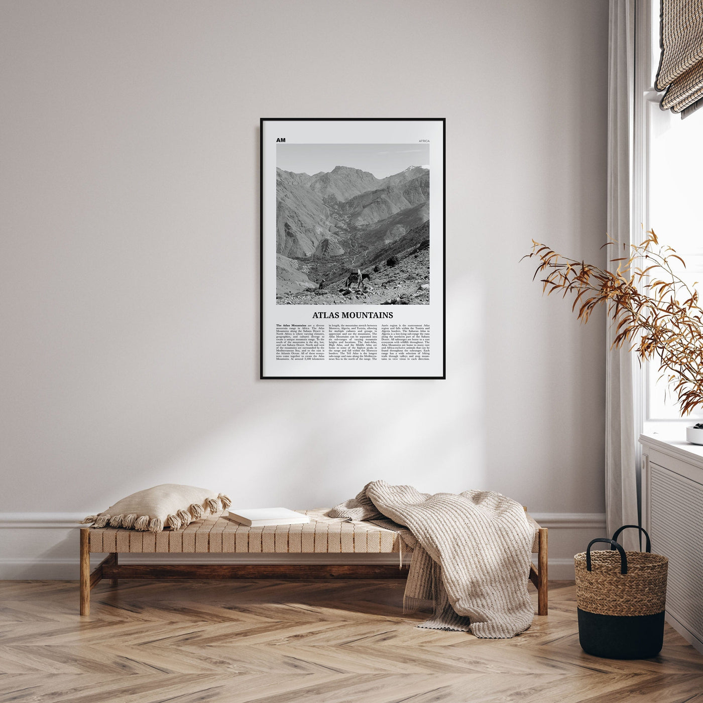 Atlas Mountains Poster Nbourhood Travel B&W Poster