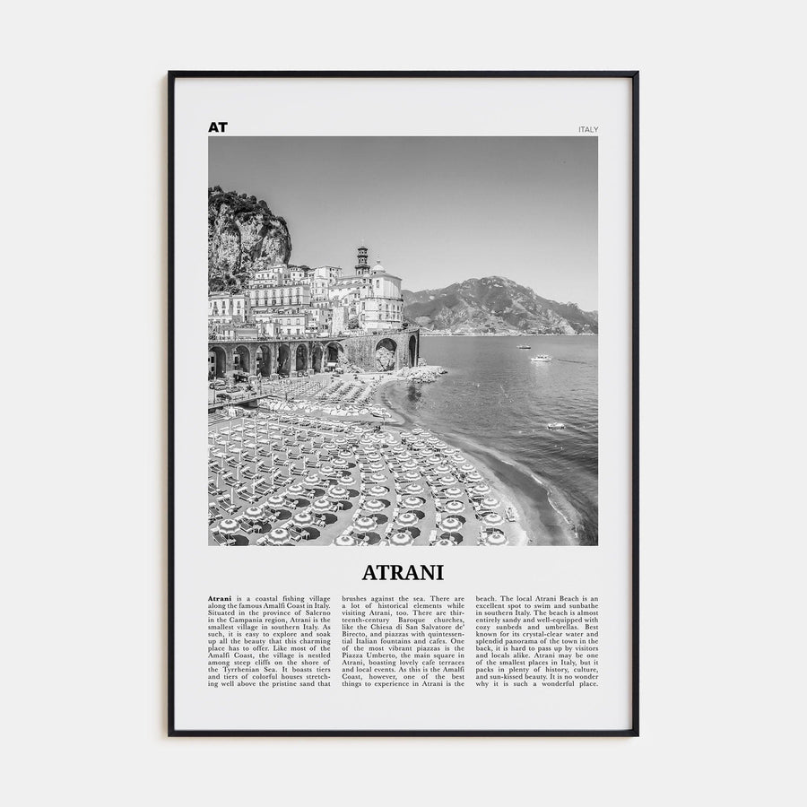 Atrani Poster None / 8x12 in Nbourhood Travel B&W Poster