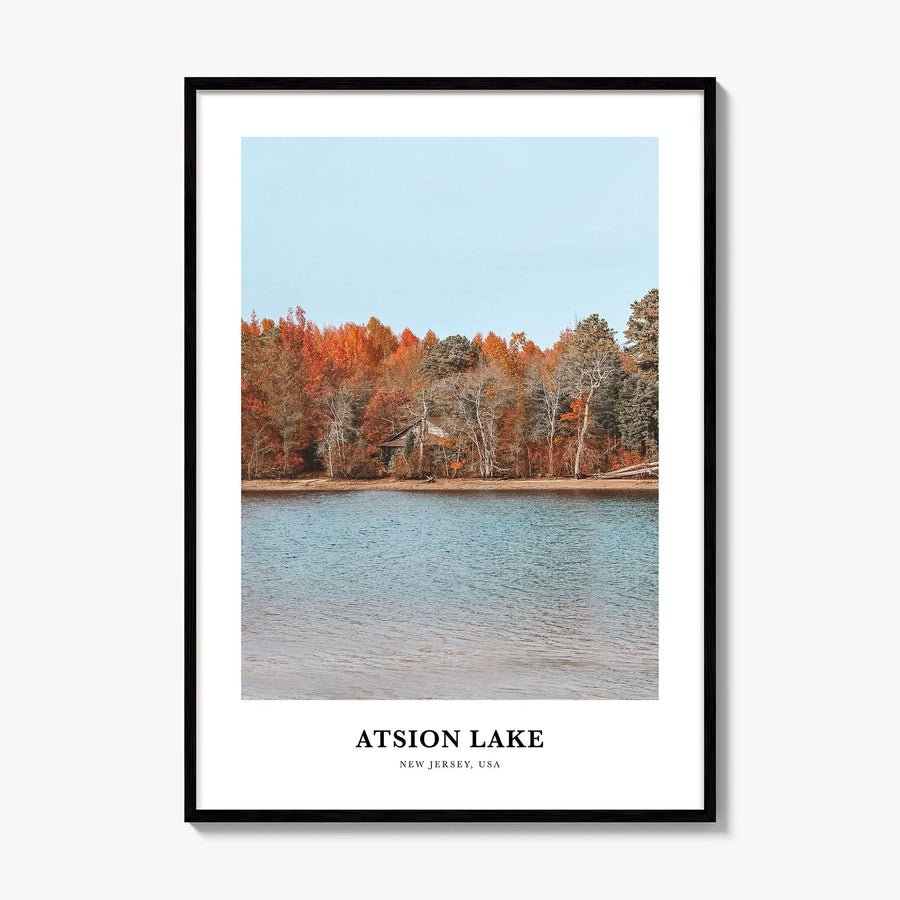 Atsion Lake Classic Poster, framed poster mockup