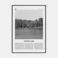 Atsion Lake Poster None / 8x12 in Nbourhood Travel B&W Poster