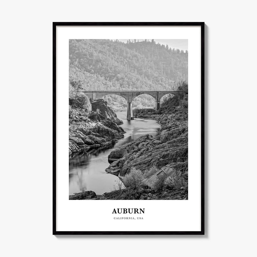 Auburn, California Classic Poster, framed poster mockup