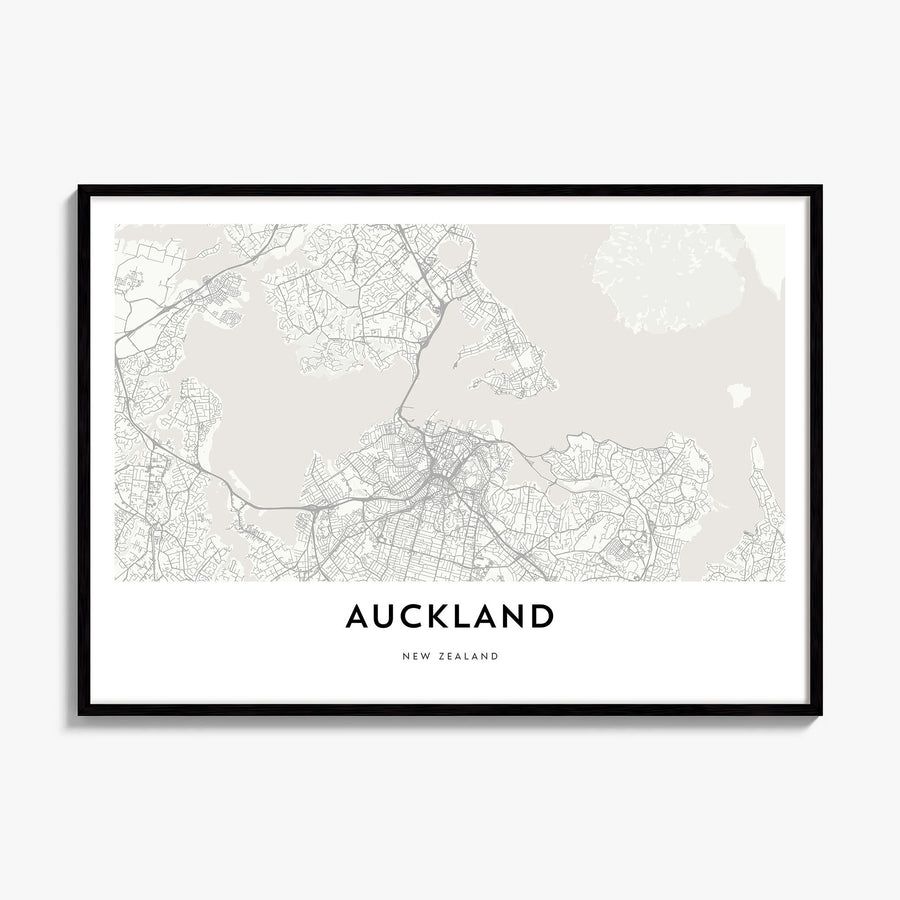 Auckland Map Poster, framed poster mockup