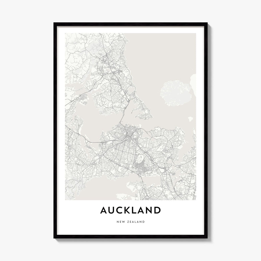 Auckland Map Poster, framed poster mockup