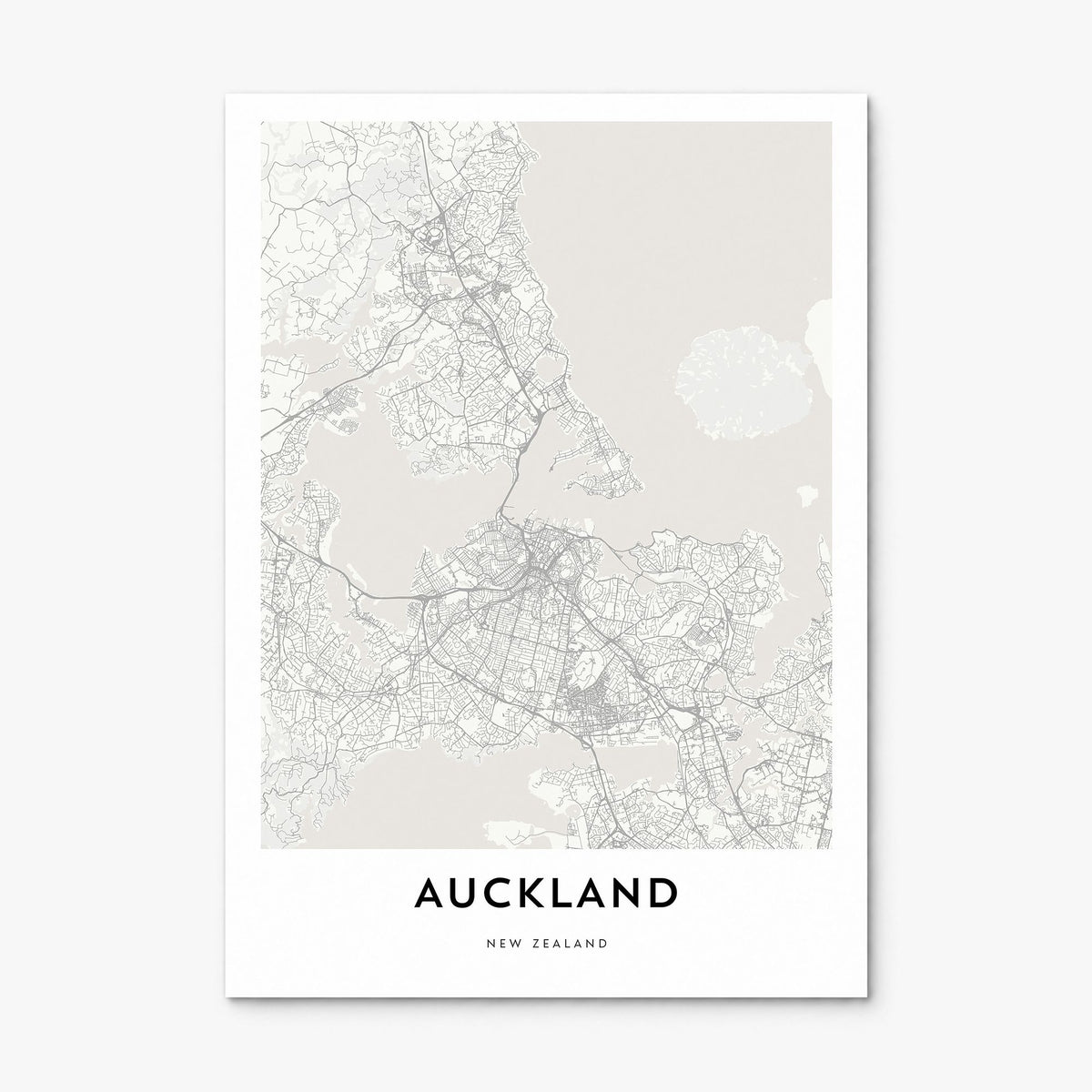 Auckland Map Poster, print only (unframed)