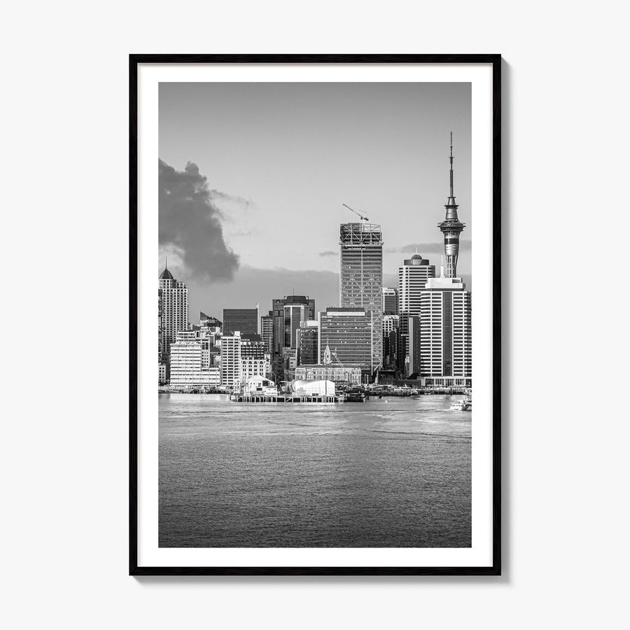 Auckland Photo Poster, framed poster mockup, white border