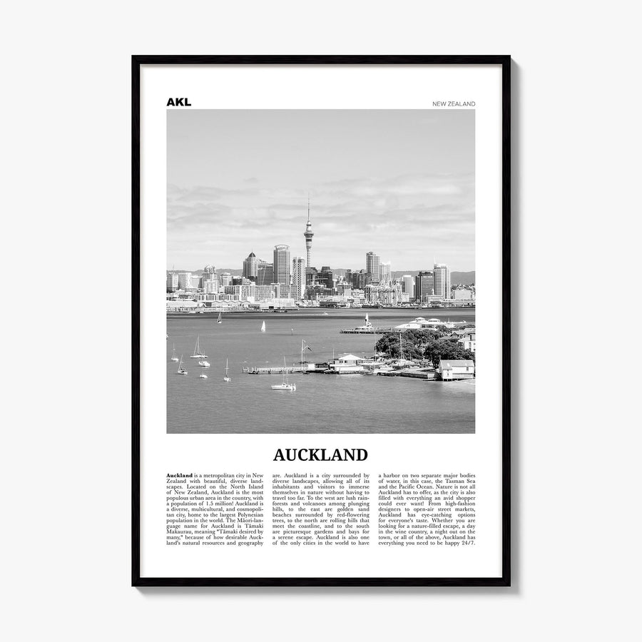 Auckland Newspaper No 1 Poster, framed poster mockup