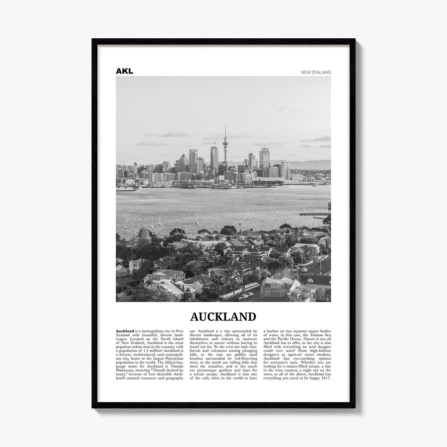 Auckland Newspaper No 2 Poster, framed poster mockup