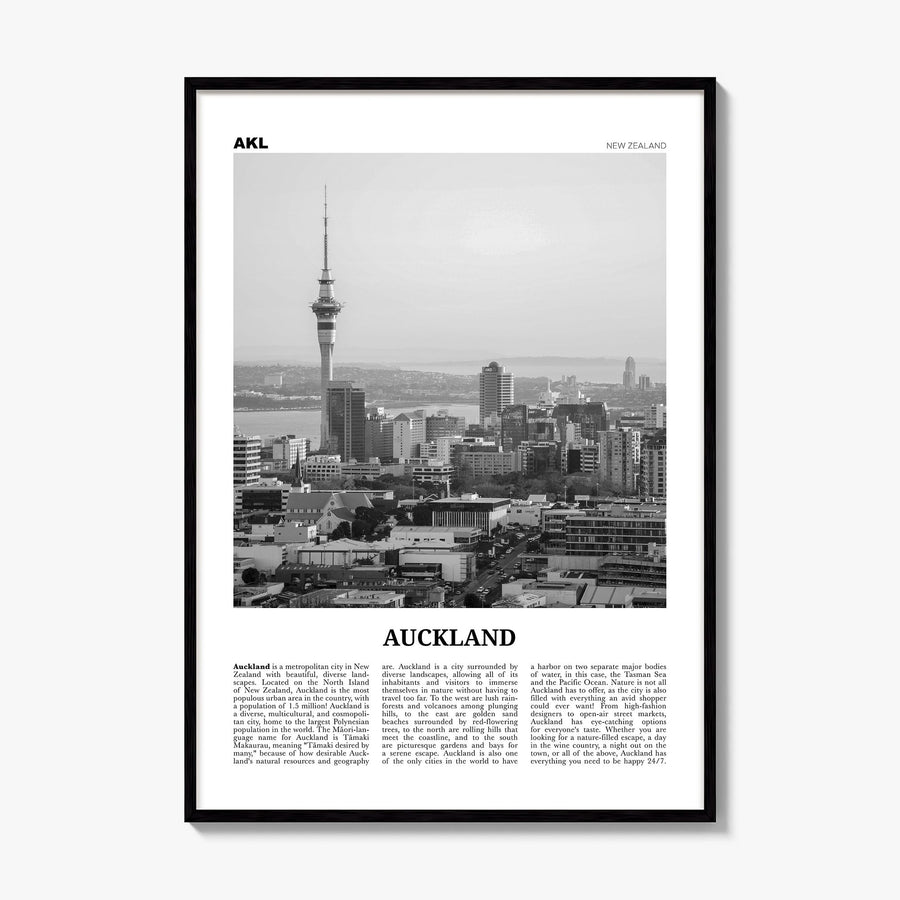 Auckland Newspaper No 3 Poster, framed poster mockup
