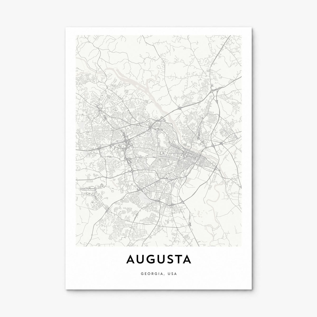 Augusta Map Poster, print only (unframed)