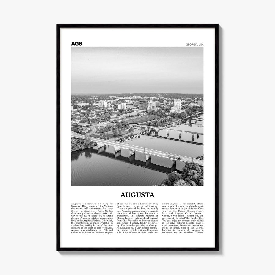 Augusta Newspaper Poster, framed poster mockup