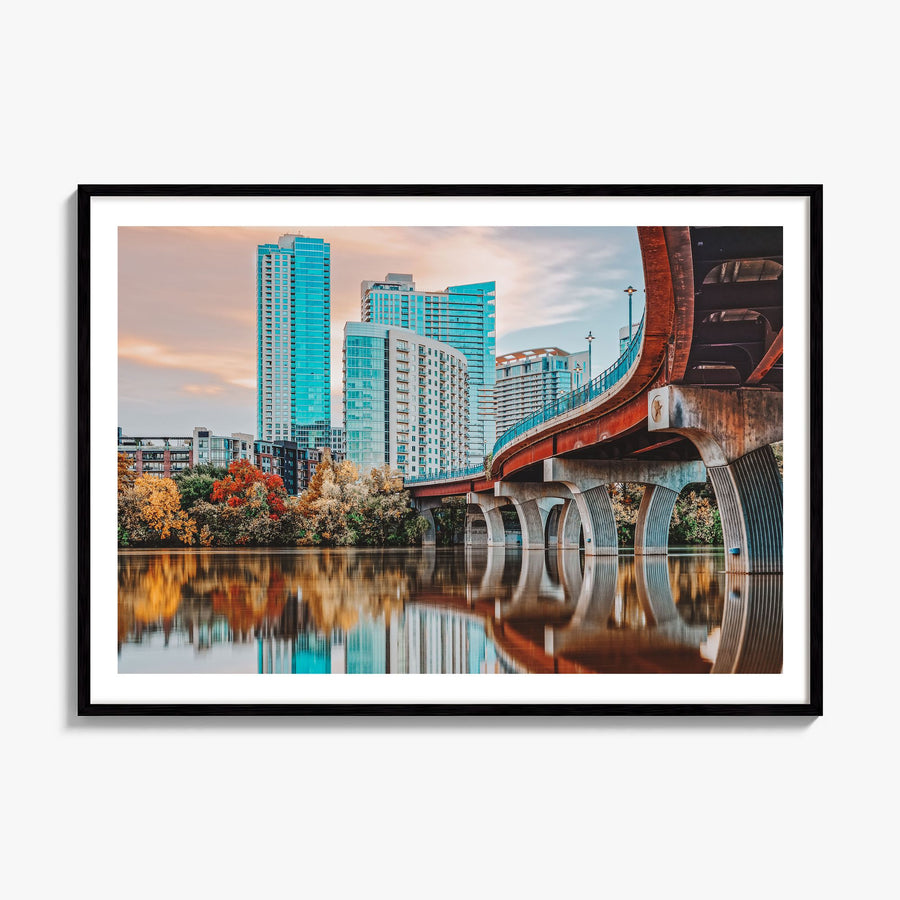 Austin Photo Poster, framed poster mockup, white border