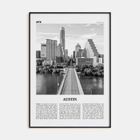 Austin No 1 Poster None / 8x12 in Nbourhood Travel B&W Poster