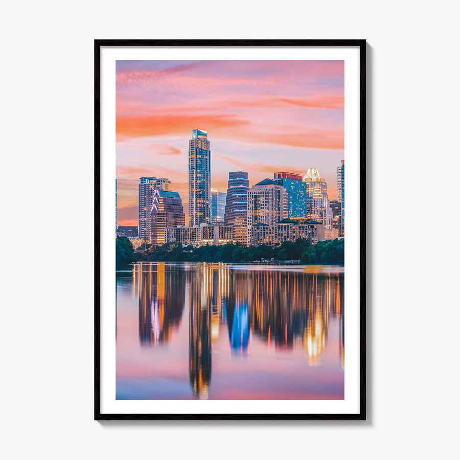 Austin Photo No 2 Poster, framed poster mockup, white border