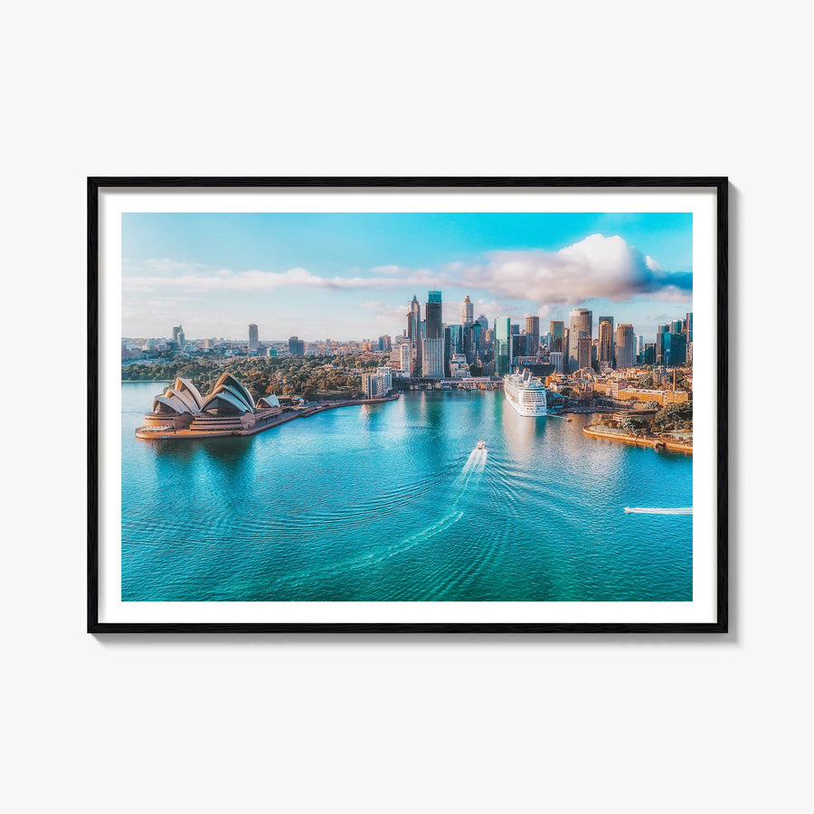 Australia colorful photo poster of Oceania – horizontal wall art, unframed print shown in interior mockup